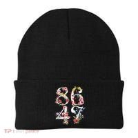 8647 Subtle Anti 45 47 Funny 86 47 Floral Boho Feminist Beanie thumb 0