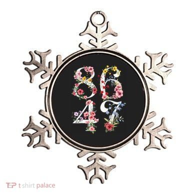 8647 Subtle Anti 45 47 Funny 86 47 Floral Boho Feminist Ornament