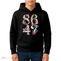8647 Subtle Anti 45 47 Funny 86 47 Floral Boho Feminist Kids Hoodie thumb 4