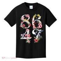 8647 Subtle Anti 45 47 Funny 86 47 Floral Boho Feminist Kids T-Shirt thumb 0