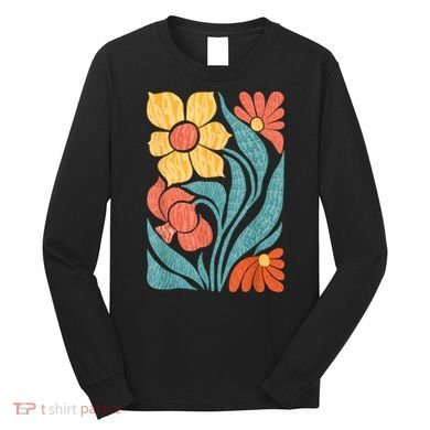 8647 Subtle Anti Trump Floral Boho Long Sleeve Shirt