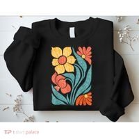 8647 Subtle Anti Trump Floral Boho Sweatshirt thumb 2