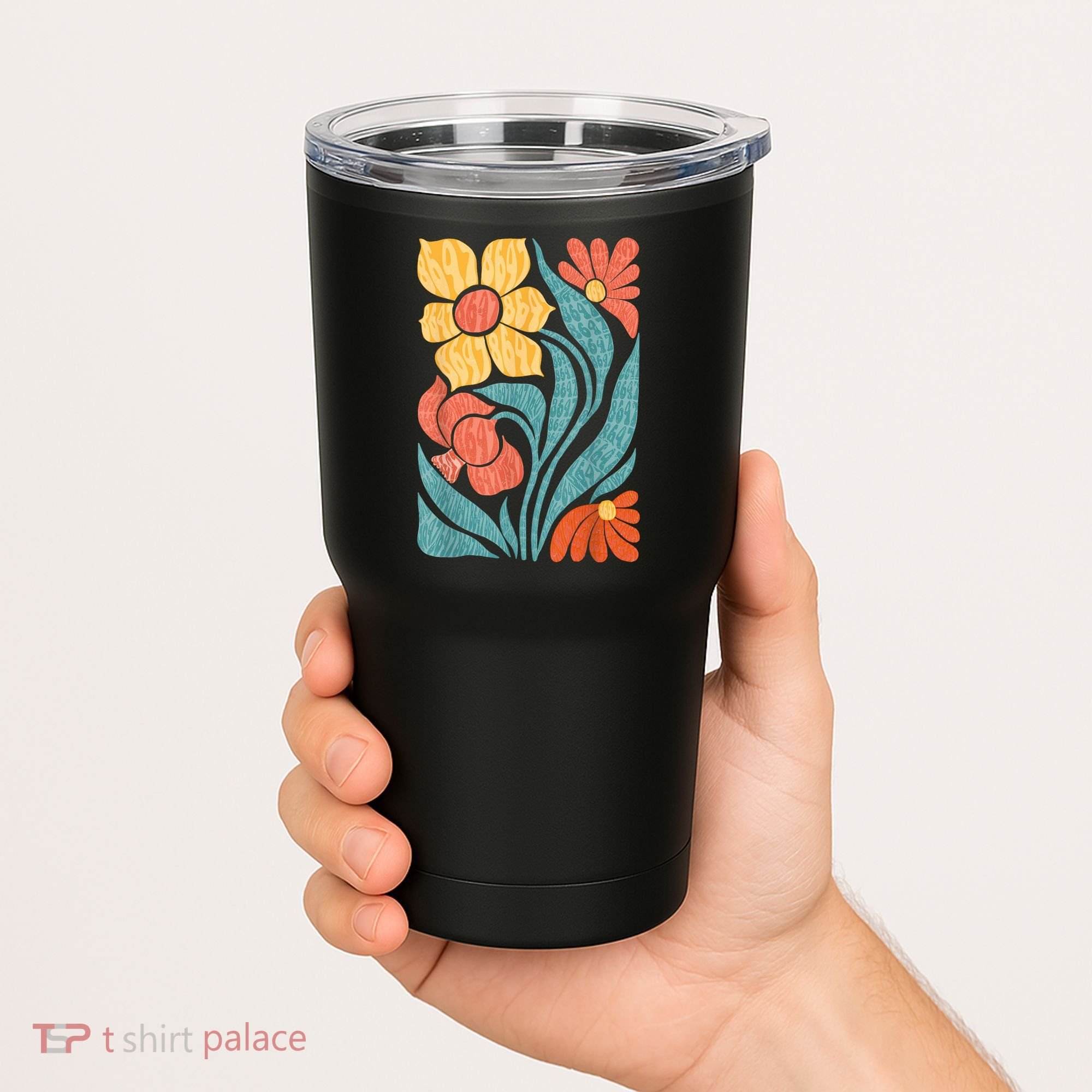 8647 Subtle Anti Trump Floral Boho Tumbler