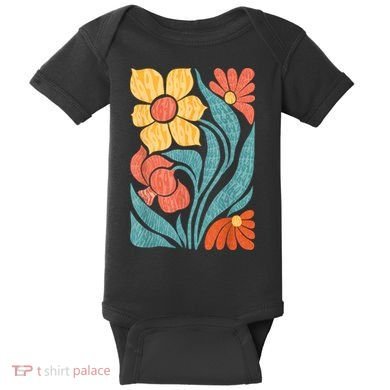 8647 Subtle Anti Trump Floral Boho Baby Bodysuit