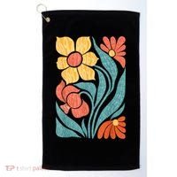 8647 Subtle Anti Trump Floral Boho Golf Towel thumb 0