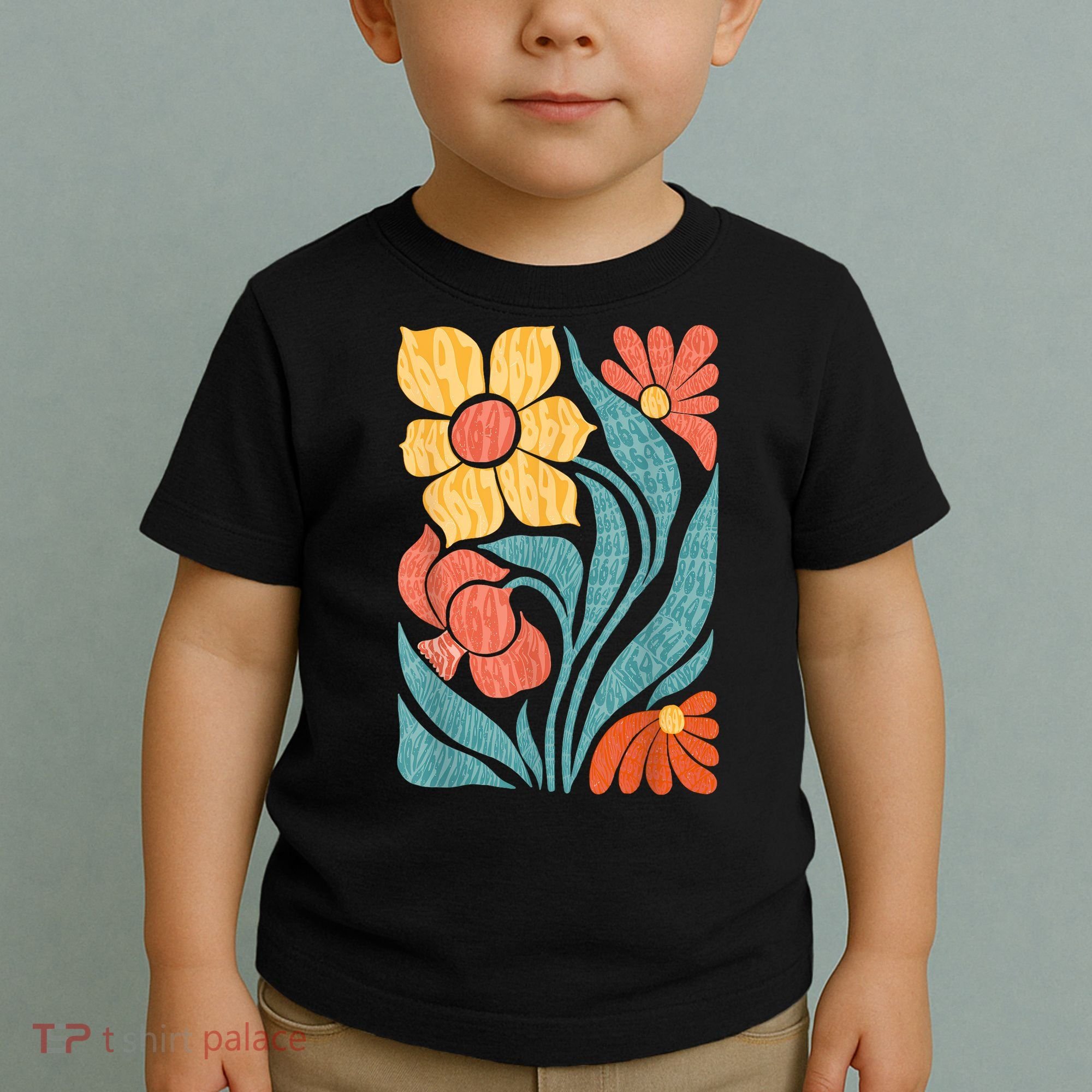 8647 Subtle Anti Trump Floral Boho Toddler T-Shirt