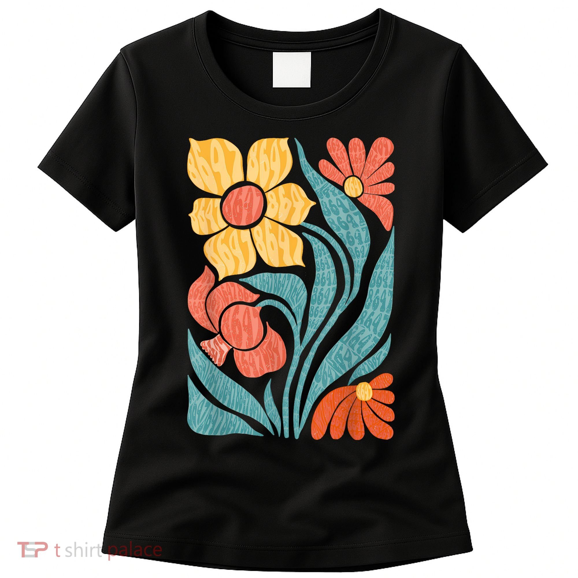 8647 Subtle Anti Trump Floral Boho Women's T-Shirt