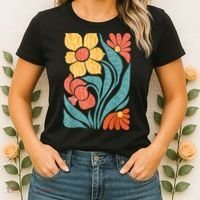 8647 Subtle Anti Trump Floral Boho Women's T-Shirt thumb 2