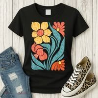 8647 Subtle Anti Trump Floral Boho Women's T-Shirt thumb 3