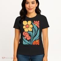 8647 Subtle Anti Trump Floral Boho Women's T-Shirt thumb 4