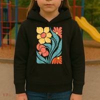 8647 Subtle Anti Trump Floral Boho Kids Hoodie thumb 3