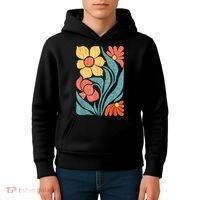 8647 Subtle Anti Trump Floral Boho Kids Hoodie thumb 4
