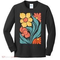 8647 Subtle Anti Trump Floral Boho Kids Long Sleeve Shirt thumb 0