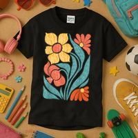 8647 Subtle Anti Trump Floral Boho Kids T-Shirt thumb 3