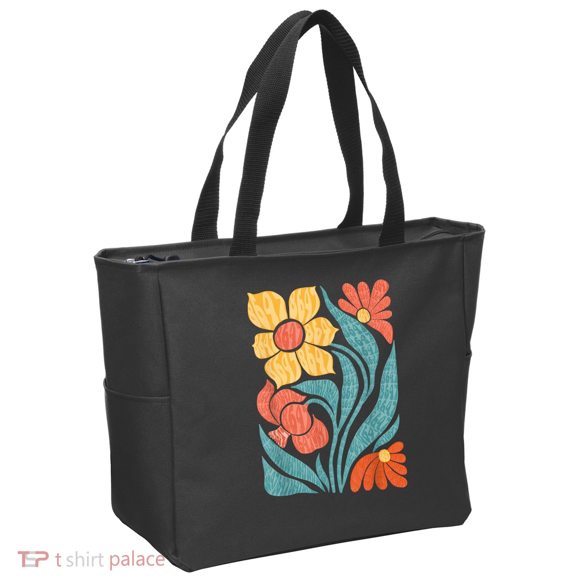 8647 Subtle Anti Trump Floral Boho Tote Bag