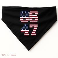 8647 Subtle Anti Funy 86 47 Retro America Flag USA-Made Doggie Bandana thumb 0