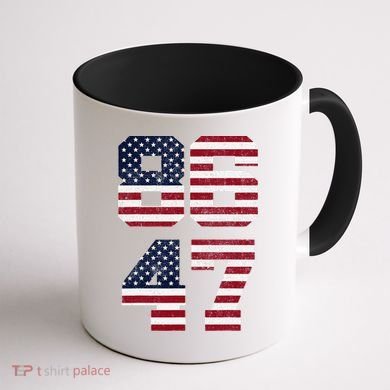 8647 Subtle Anti Funy 86 47 Retro America Flag Coffee Mug back