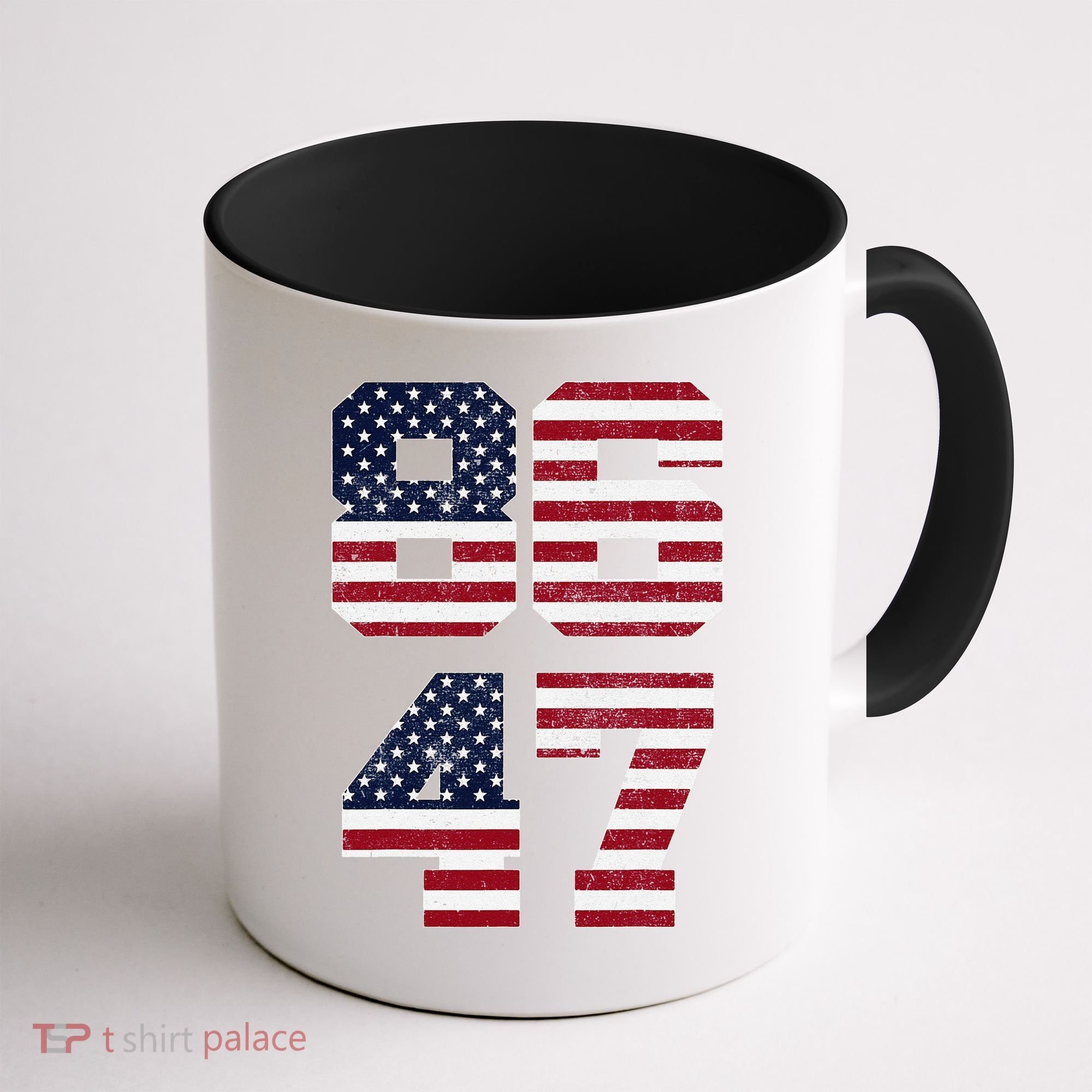 8647 Subtle Anti Funy 86 47 Retro America Flag Coffee Mug
