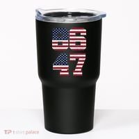 8647 Subtle Anti Funy 86 47 Retro America Flag Tumbler thumb 0