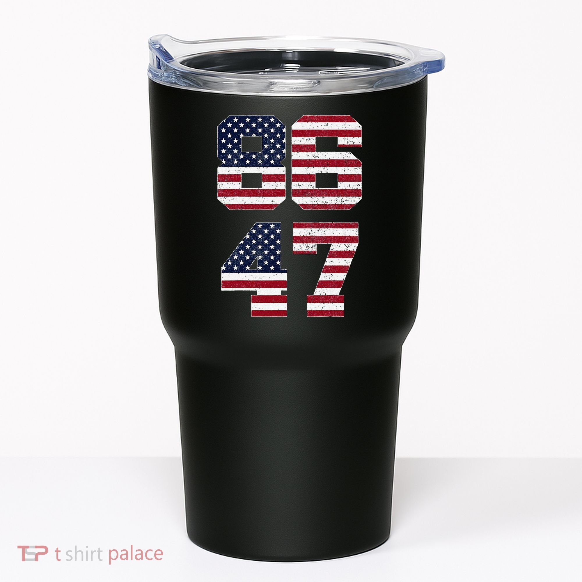 8647 Subtle Anti Funy 86 47 Retro America Flag Tumbler