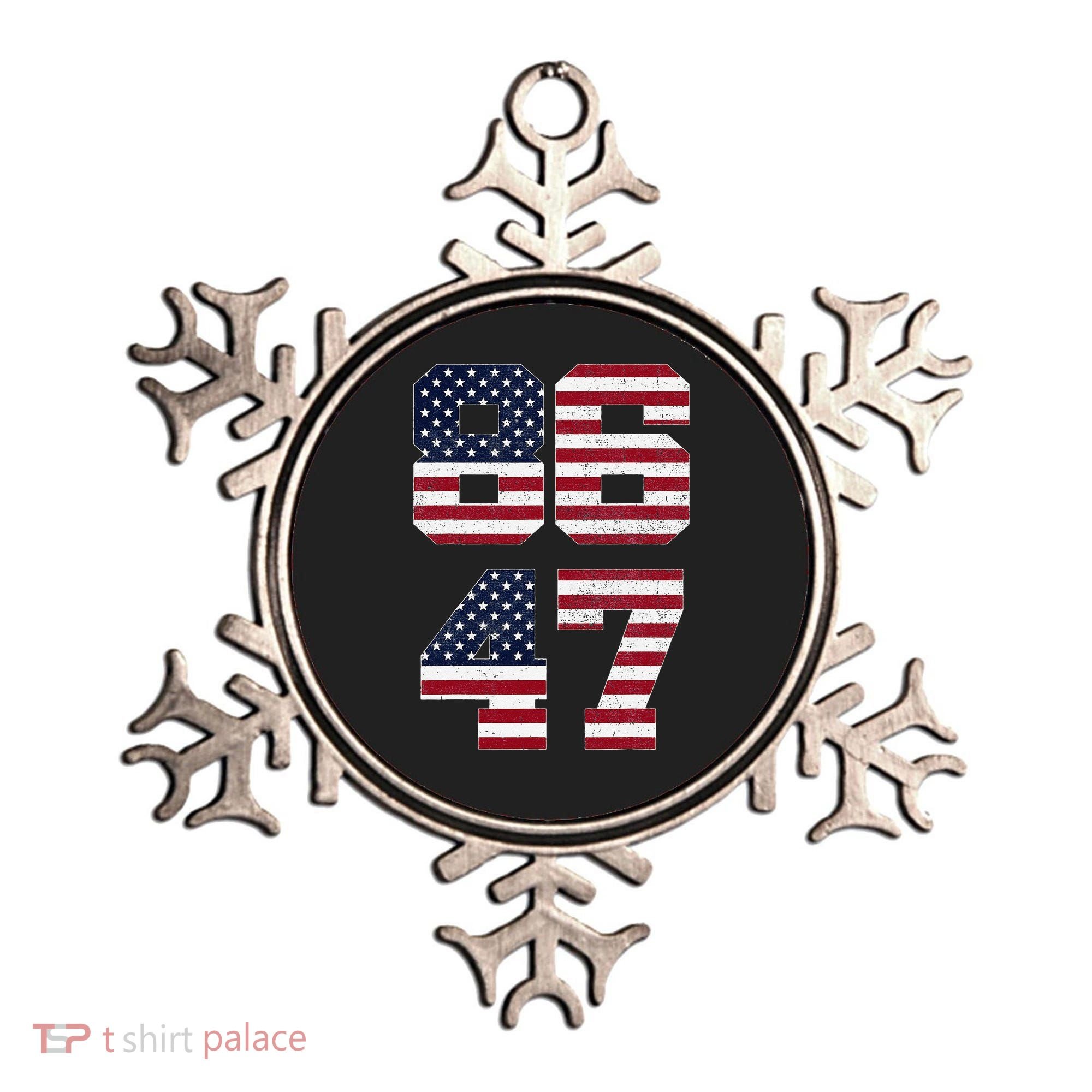 8647 Subtle Anti Funy 86 47 Retro America Flag Ornament