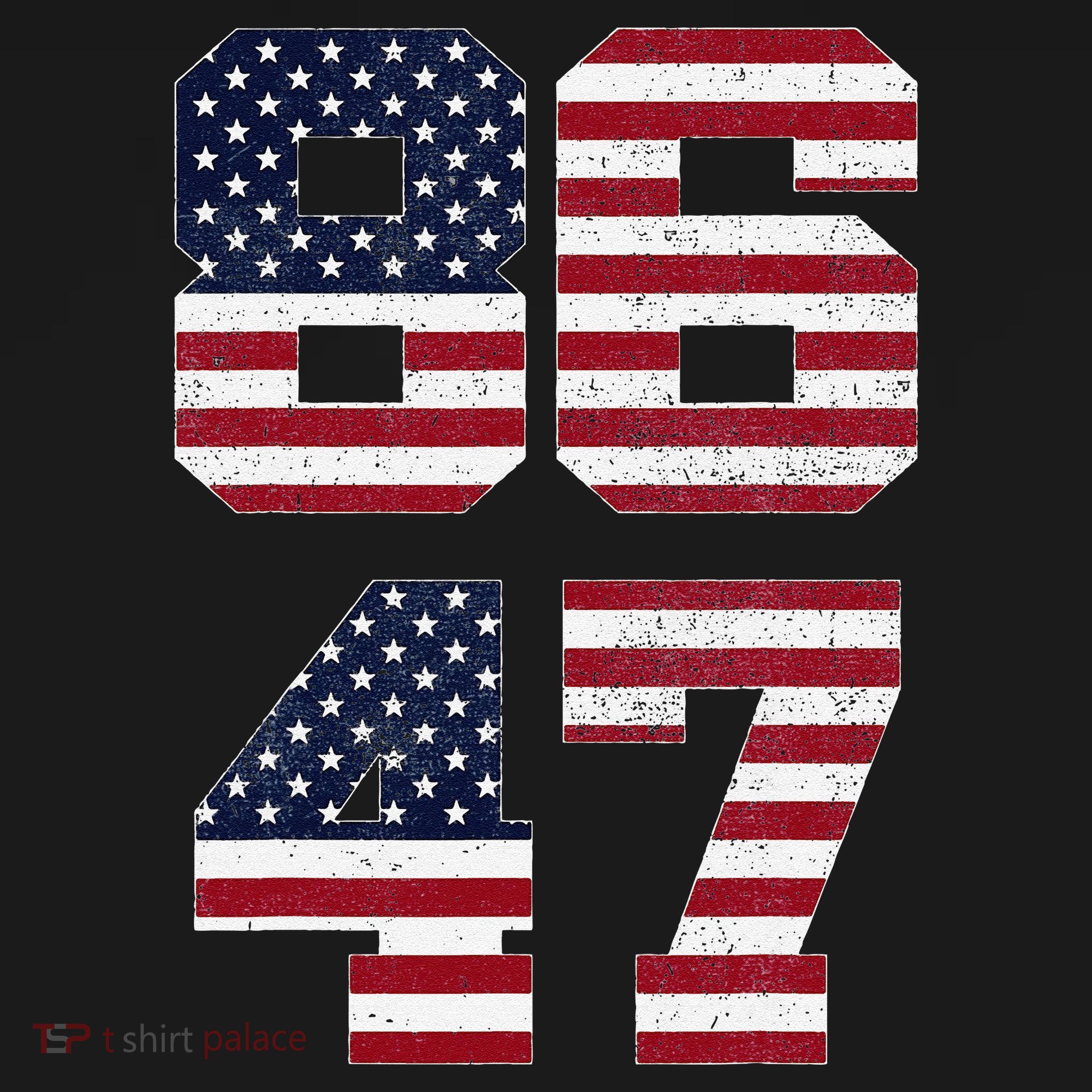 8647 Subtle Anti Funy 86 47 Retro America Flag Baby Bodysuit