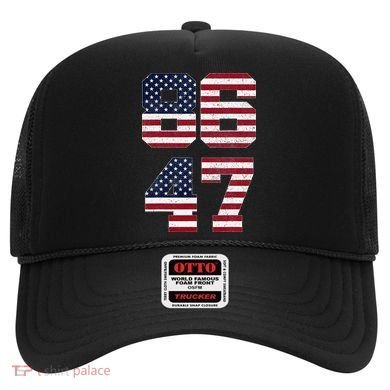 8647 Subtle Anti Funy 86 47 Retro America Flag Hat