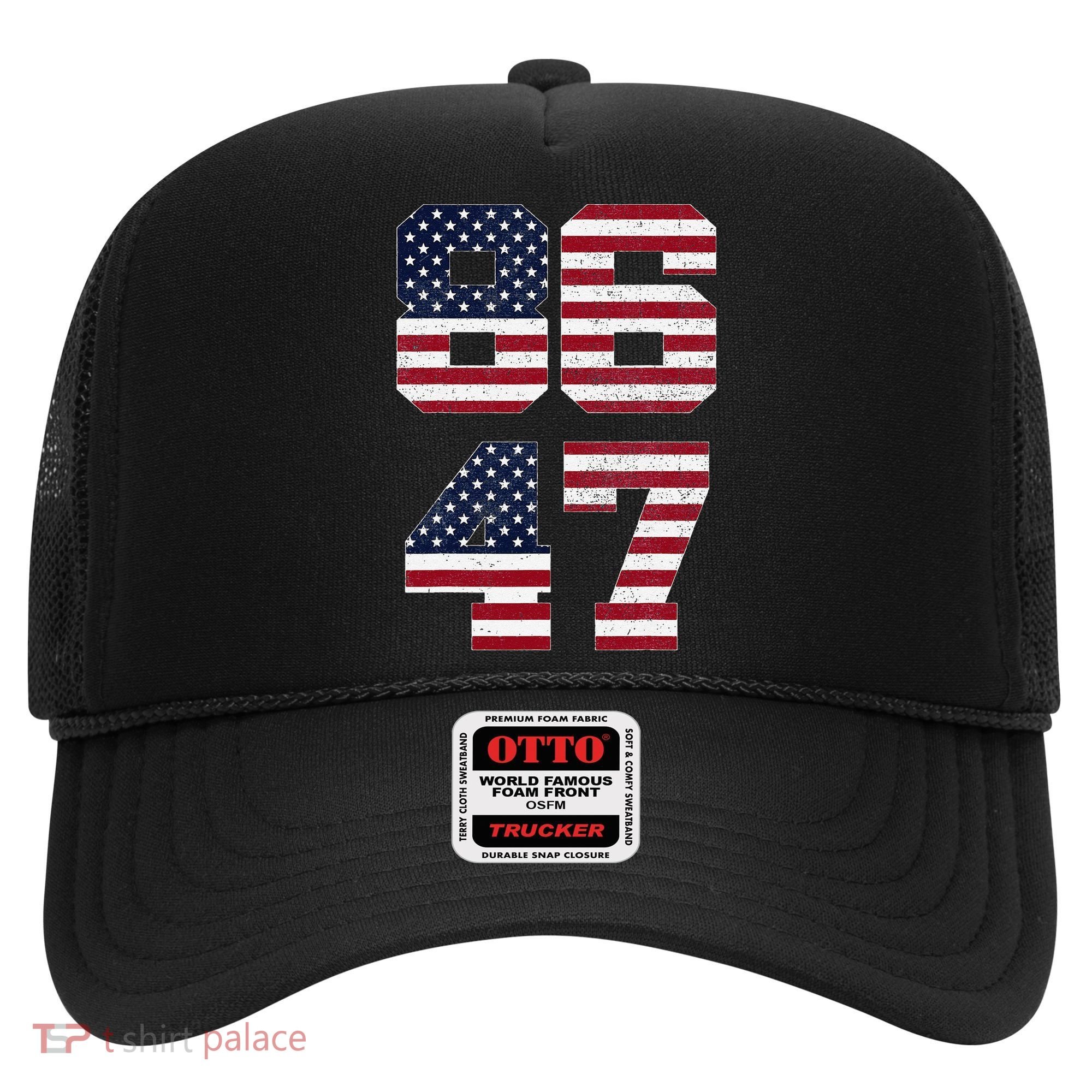 8647 Subtle Anti Funy 86 47 Retro America Flag Hat