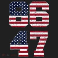 8647 Subtle Anti Funy 86 47 Retro America Flag Hat thumb 2