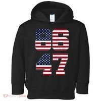 8647 Subtle Anti Funy 86 47 Retro America Flag Toddler Hoodie thumb 0
