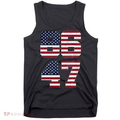 8647 Subtle Anti Funy 86 47 Retro America Flag Tank Top