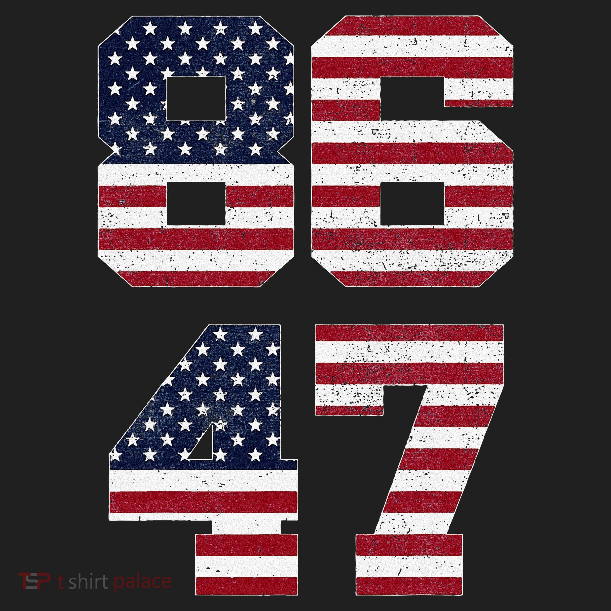8647 Subtle Anti Funy 86 47 Retro America Flag Golf Towel