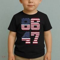 8647 Subtle Anti Funy 86 47 Retro America Flag Toddler T-Shirt thumb 2