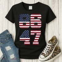 8647 Subtle Anti Funy 86 47 Retro America Flag Women's T-Shirt thumb 3