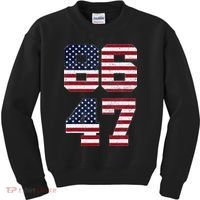 8647 Subtle Anti Funy 86 47 Retro America Flag Kids Sweatshirt thumb 0