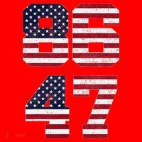 8647 Subtle Anti Funy 86 47 Retro America Flag Santa Hat thumb 1