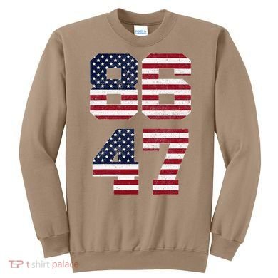 8647 Subtle Anti Funy 86 47 Retro America Flag Sweatshirt
