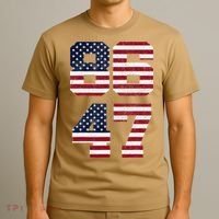 8647 Subtle Anti Funy 86 47 Retro America Flag T-Shirt thumb 3