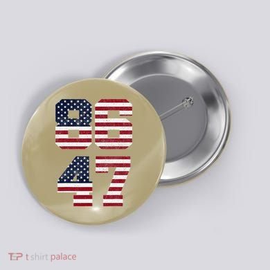 8647 Subtle Anti Funy 86 47 Retro America Flag Button
