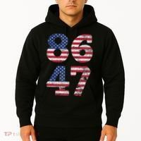 8647 Subtle Anti Trump Ironic Distressed Usa Flag Hoodie thumb 2