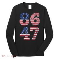 8647 Subtle Anti Trump Ironic Distressed Usa Flag Long Sleeve Shirt thumb 0