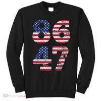 8647 Subtle Anti Trump Ironic Distressed Usa Flag Sweatshirt thumb 0
