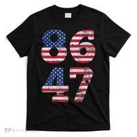 8647 Subtle Anti Trump Ironic Distressed Usa Flag T-Shirt thumb 0