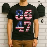8647 Subtle Anti Trump Ironic Distressed Usa Flag T-Shirt thumb 6