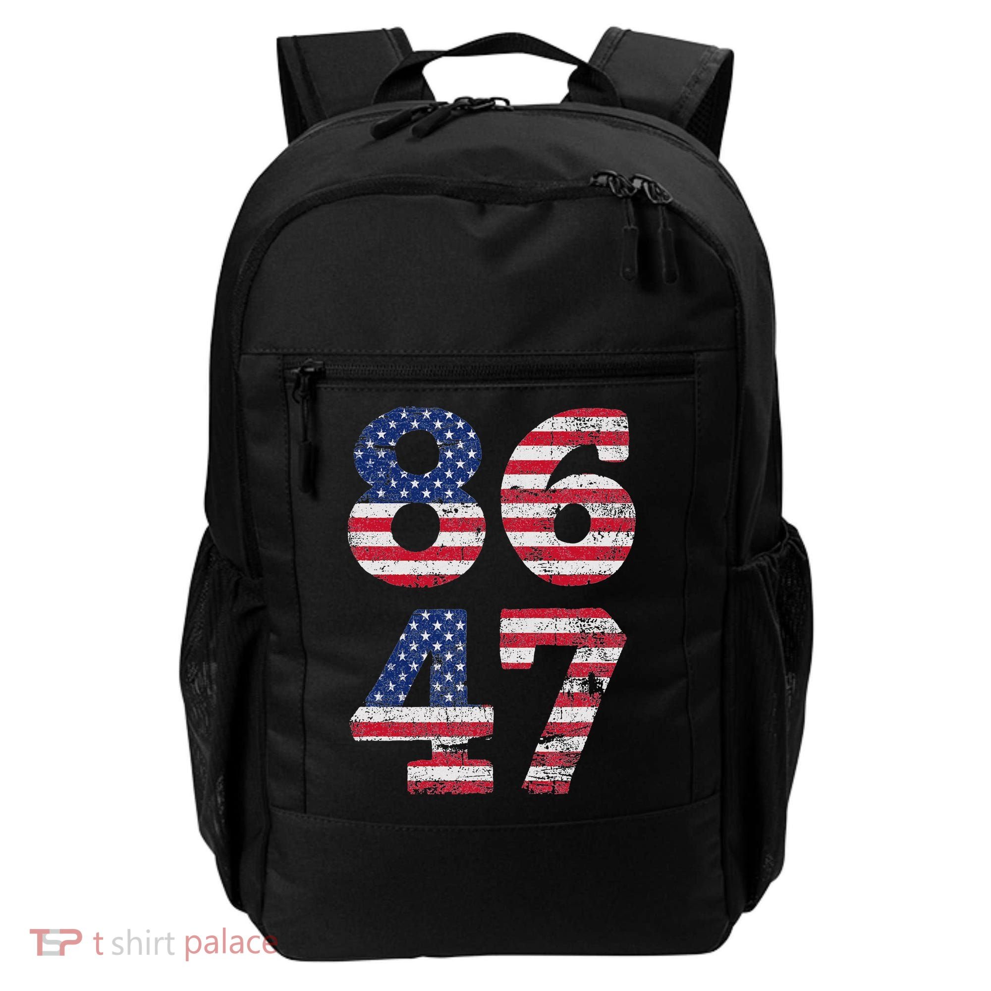 8647 Subtle Anti Trump Ironic Distressed Usa Flag Backpack