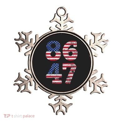 8647 Subtle Anti Trump Ironic Distressed Usa Flag Ornament