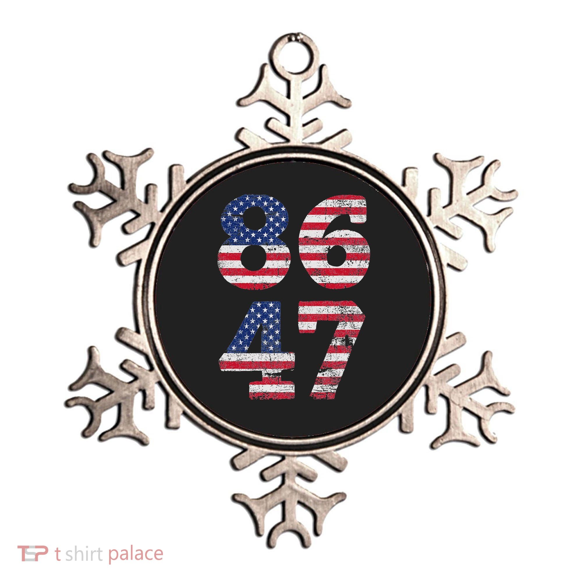 8647 Subtle Anti Trump Ironic Distressed Usa Flag Ornament