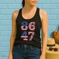 8647 Subtle Anti Trump Ironic Distressed Usa Flag Women's Tank Top thumb 2