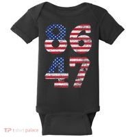 8647 Subtle Anti Trump Ironic Distressed Usa Flag Baby Bodysuit thumb 0