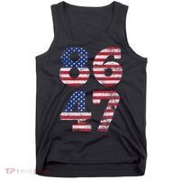 8647 Subtle Anti Trump Ironic Distressed Usa Flag Tank Top thumb 0
